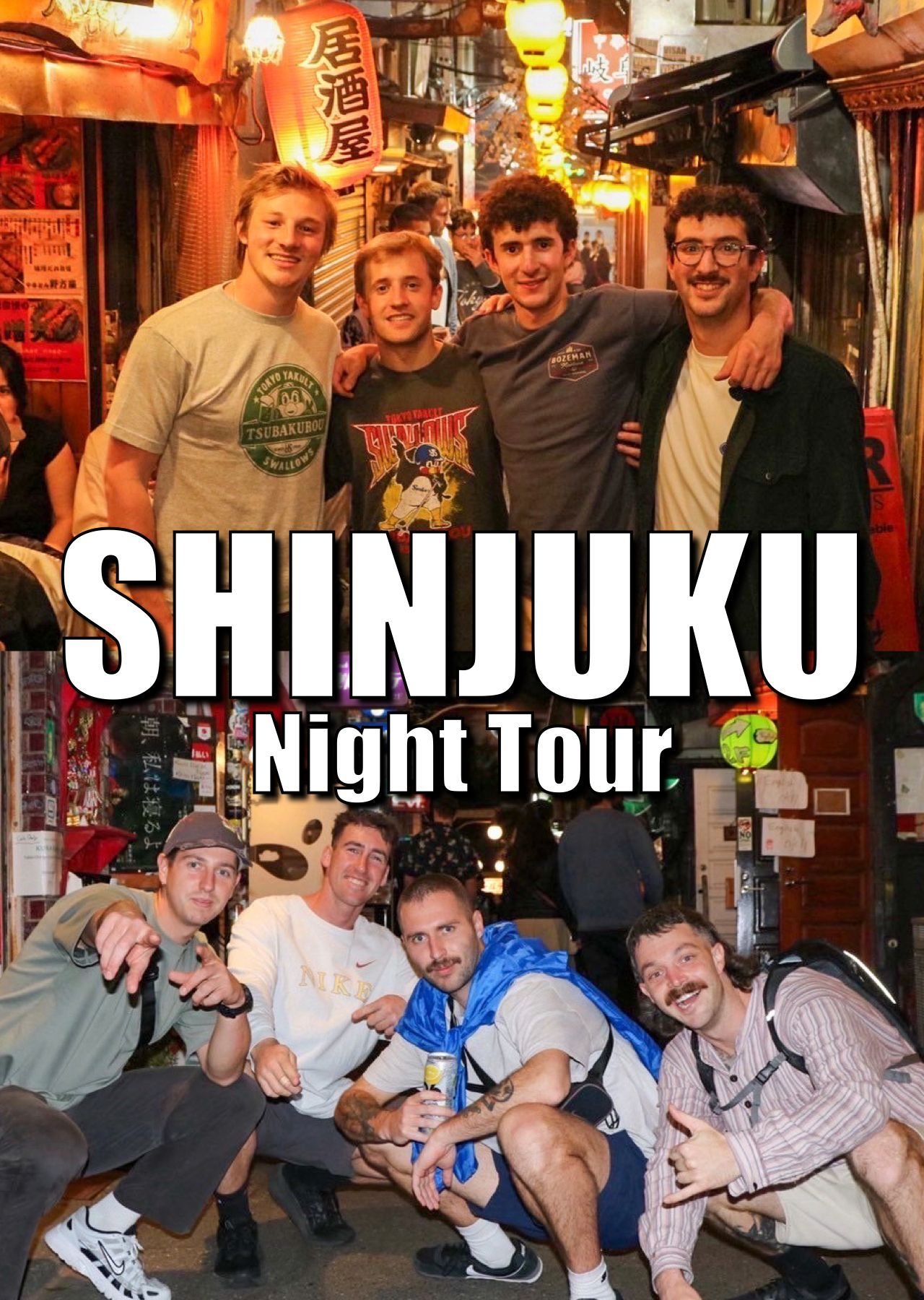 Shinjuku Night Tour with 6 dish & all-you-can-drink