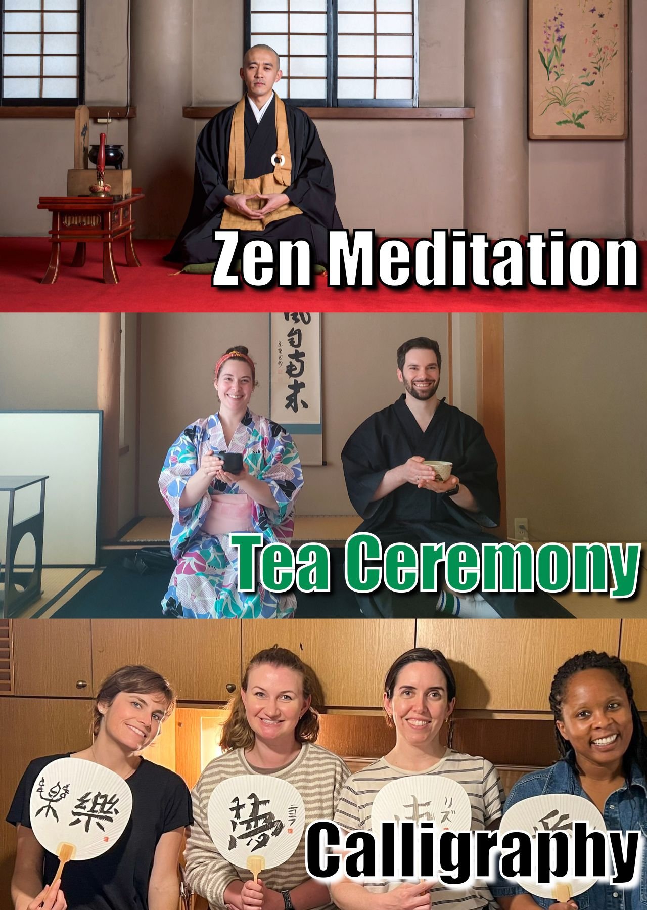 Tokyo: Full-Day Zen, Tea Ceremony & Calligraphy Retreat (8h)